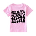 thumbnail image 1 of Cathalem Chemises pour Enfants Manches Courtes Mode Graphique Col Rond Pull Mignon Crop Top Basique pour Filles, Rose TG, 1 of 5