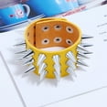 thumbnail image 3 of Grandest Birch Punk Men Women Faux Leather Multiple Spikes Bracelet Bangle Jewelry Wrist Decor Faux Leather, Alloy Yellow, 3 of 8
