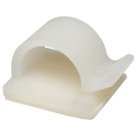 Cable Clip, Nylon 6/6, 0.52 in Bundle Dia., Natural, 1 in L, 25 PK