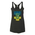 thumbnail image 2 of Not Only Am I Perfect I'm Ukrainian Too! Tri-Blend Racerback Tank Top, Vintage Black, X-Large, 2 of 4