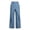 Blue#linen pants women, variant on Womens Linen Pants Beach Summer Boho Wide Leg Casual Pants Palazzo Button High Waist Irregular Wrap Lounge Travel Vacation White,M