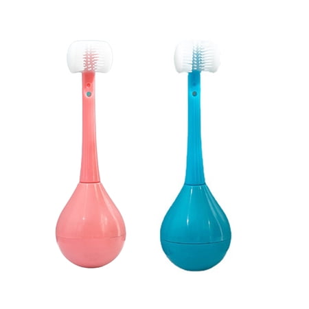 Deyuer Three-sided Toothbrush Lovely Waterproof Adorable Creative Cartoon Oral Care Tool Novelty Cute Tumbler Children Toothbrush for Bathroom