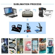 Bundle A-SUB 125g Sublimation Paper 8.5x11 inches 110 Sheets + 4x 100ml KOALA Sublimation Ink Compatible with All Inkjet Printers