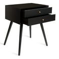 thumbnail image 4 of Kate and Laurel Finco Midcentury Modern Style Side Table with 2 Drawers, Black Finish with Brass Hardware, 4 of 6