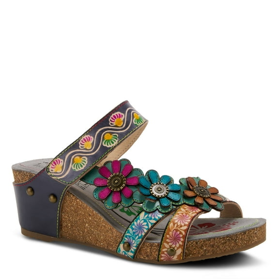 Spring Step L'Artiste Women's Delight Slide Sandals | Hook & Loop Straps Designer Sandals for Women