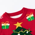 thumbnail image 5 of GYRATEDREAM Toddler Girls Boys Christmas Knit Sweater Baby Xmas Crewneck Christmas Tree Gifts Print Pullover Sweatshirt Knitwear Tops Kids Warm Fall Winter Clothes Red for 3-7Y, 5 of 6