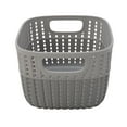 thumbnail image 6 of Simplify 2 Tone Small Plastic Storage Basket, Gray, 6 of 8