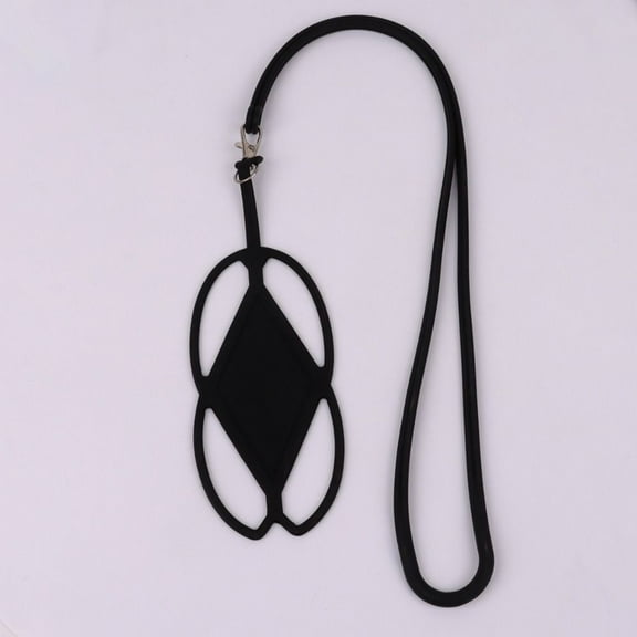 Mobile Phone New Solid Color Case Accessories Cord Holder Silicone Diamond Cell Phone Strap Neck Lanyard Mobile Phone Cases Protective Cover BLACK