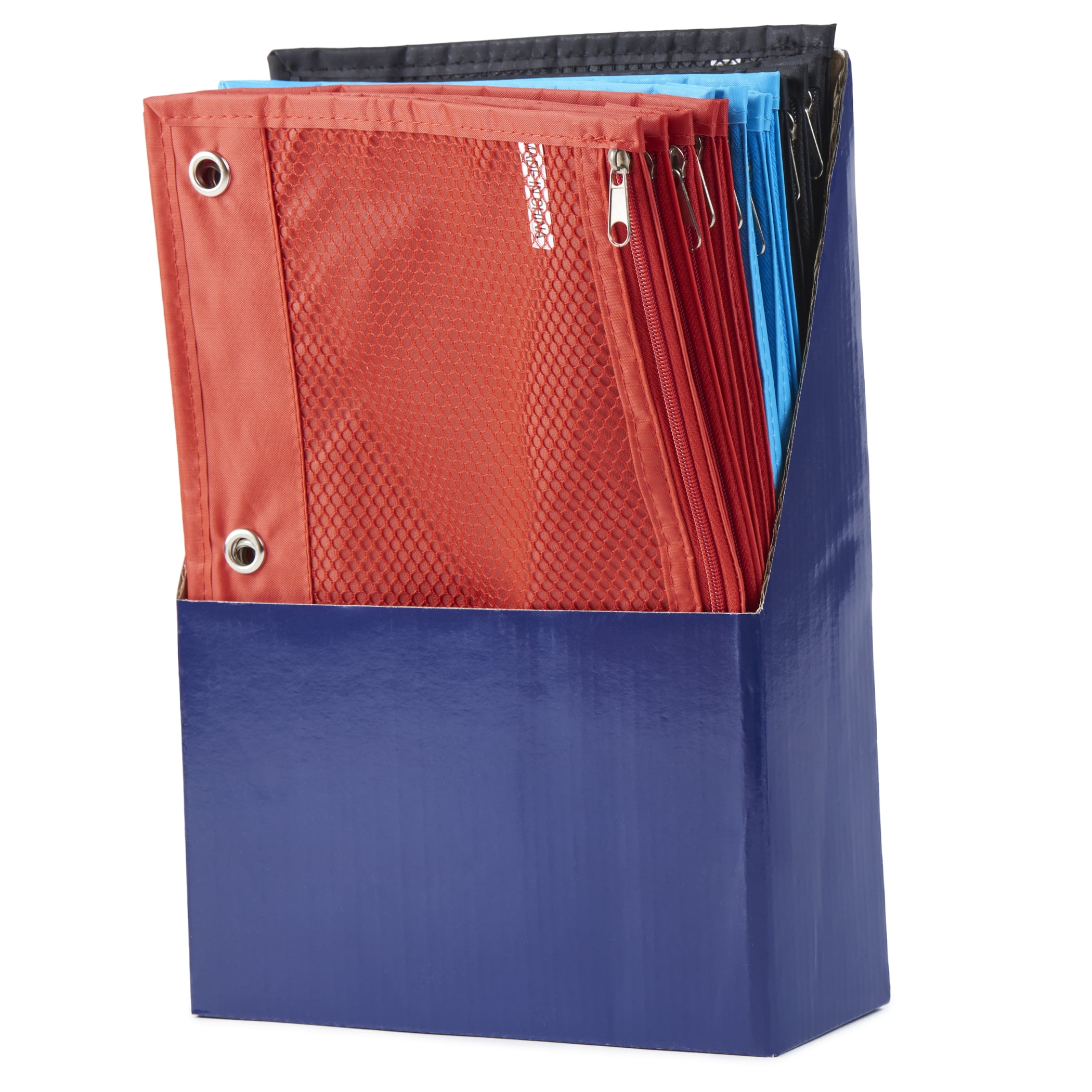 Charles Leonard Pencil Pouch, Assorted Colors, Set of 24