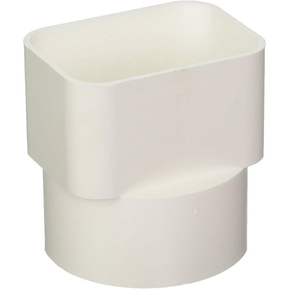 Genova Products S45233 Styrene Downspout Adapter, 2" x 3" x 3"