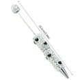 thumbnail image 3 of 6pcs Ballpoint Pen Bead Pen Smooth Writing Pen Rhinestones Fancy Pen 1.0mm Stationery Pen Glittering Beadable Pen, 3 of 9