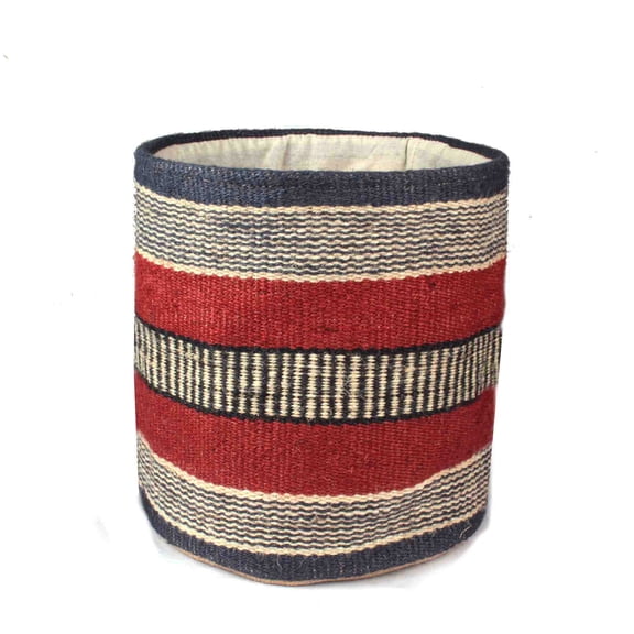 Plant Pots with Drainage - 8 Inches Home Decor Flower Pots for Indoor and Outdoor Planter - Handmade Natural Jute Planters, Cactus, Succulents Pot - Red 20x20 cm
