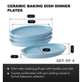 thumbnail image 3 of Bruntmor | Dinner Plates Plate Set Of 4 Porcelain Matte Glaze Sushi Serving Tray, 3 of 9
