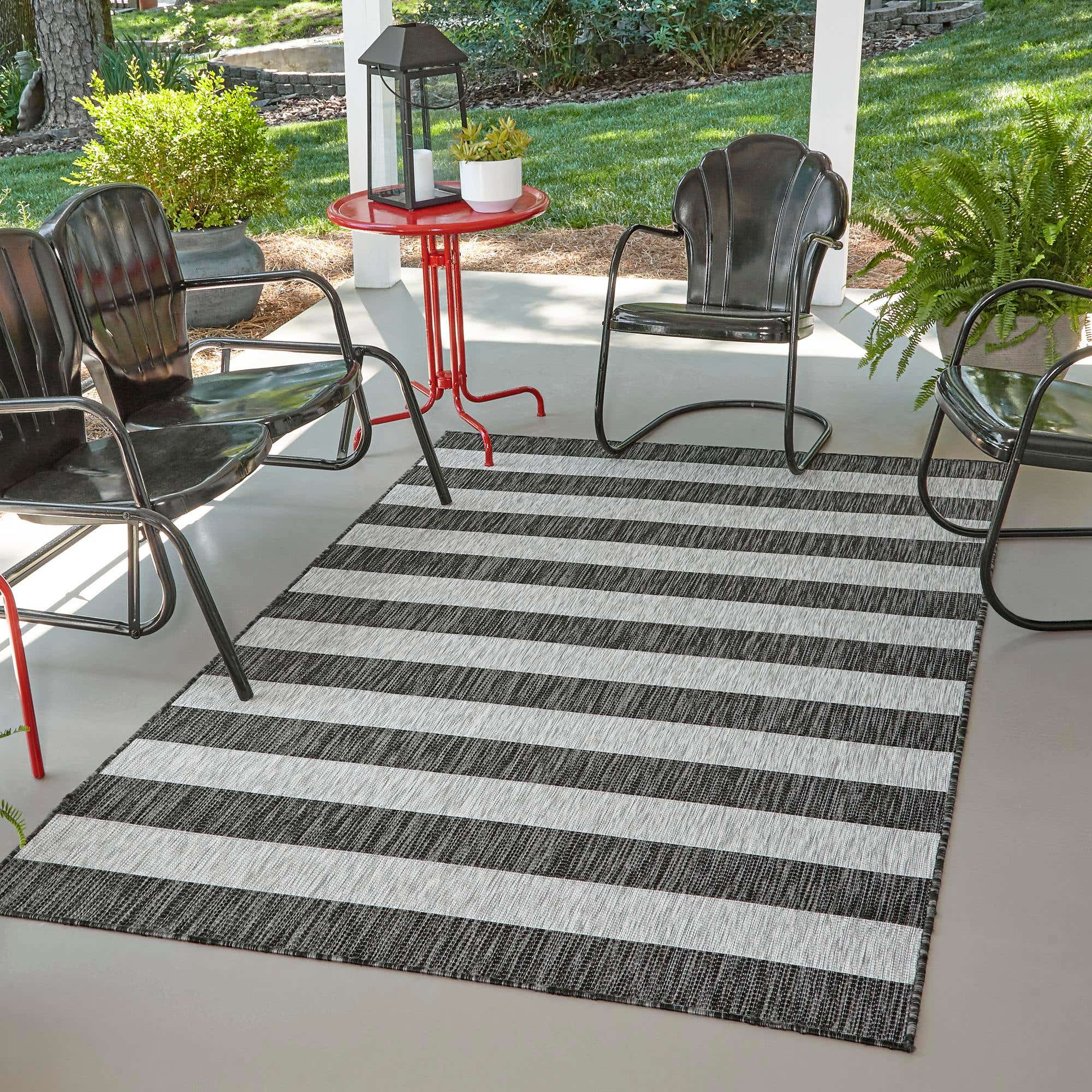 resort stripe outdoor rug