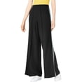 thumbnail image 1 of Project 28 Womens Pleated Front Casual Wide Leg Pants, Black, Large, 1 of 1
