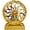 Gold, variant on Wheel Moving Ornament with Rectangular Base Freestanding Moving Desk Decor Eye-Catching for Relaxation Corner, Silver, Round