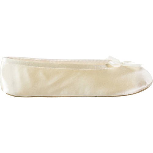 Essentials by Isotoner Women's Satin Ballerina Slipper