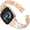 Rose Gold, variant on REQO Compatible with Fitbit Versa 3/Fitbit Versa 4 Chain with Crystal Bling Metal Link Bracelet Strap Steel Fitbit Sense/Fitbit Sense 2 Band for Women