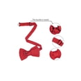 thumbnail image 3 of INSPIRE CHIC Men's Pre-Tied Bow Ties Adjustable Strap Solid Color Knitted Bowtie Red, 3 of 5