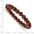 thumbnail image 2 of Primal Sesame Red Agate Beaded Stretch Bracelet, 2 of 6