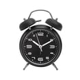 thumbnail image 2 of Reloj despertador de 4 pulgadas con campana doble para personas que duermen mucho, retroiluminación, funciona con pilas, reloj despertador antiguo para dormitorios (negro), 2 of 5