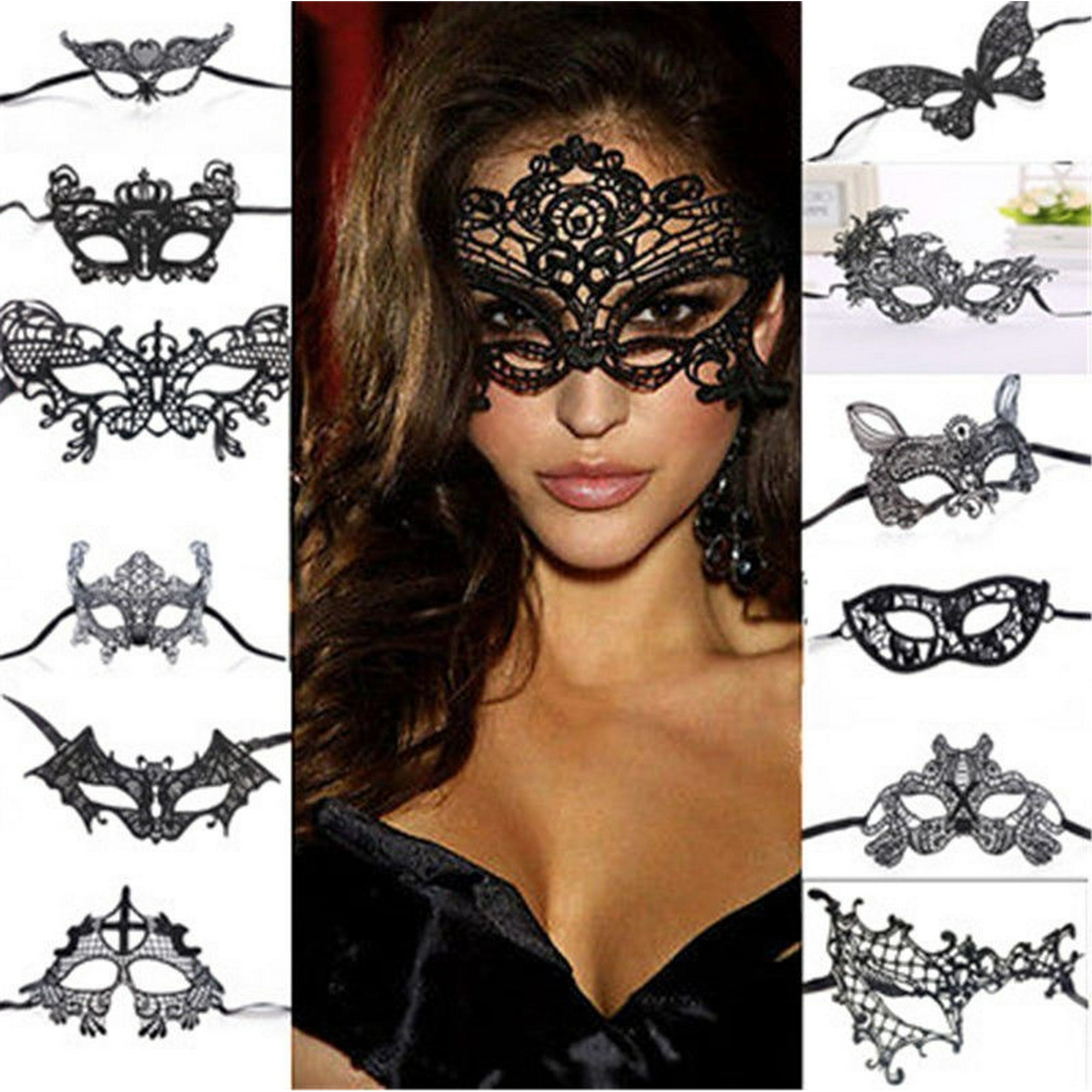Black Lace Sexy Women Eye Face Mask Masquerade Party Ball Prom Halloween Costume Walmart Canada