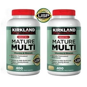 Kirkland Signature Adult 50+ Mature Multi Vitamins & Minerals 400 Tabs - 2 Pack