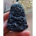 thumbnail image 4 of Green Black Natural A Jade jadeite Pendant Dragon Bead Necklace 590282 TN, 4 of 9