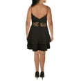 thumbnail image 4 of B. Darlin Womens Juniors Lace Glitter Fit & Flare Dress, 4 of 4