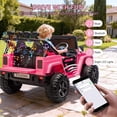 thumbnail image 4 of CazToi 24V 2 Seater 4x4 Kids Electric Ride On Car Remote Control 3 Speeds Bluetooth LED Lights Ages 3-8, 4 of 8