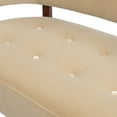 thumbnail image 6 of Jennifer Taylor Home Jared Roll Arm Tufted Bench Settee, Fawn Brown Performance Velvet, 6 of 11