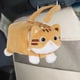 thumbnail image 5 of Porta pañuelos de coche de peluche de gato, suave, fácil de instalar, creativo, universal, de papel animal. Naranja, 5 of 7