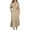 Beige, variant on Kmdttou Women's Summer Fashion Turndown Collar Loose Cotton Linen Long Sleeve Tightness High Waist Dress,Chic Day Dresses for Ladies Summer Wear