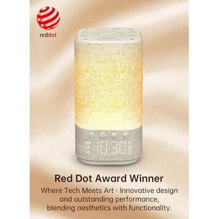 Sunrise Alarm Clock with White Noise and Speaker for Bedroom - Dimmable Night Light, 25 Soothing Sounds, Natural Wake Light for Adults Kids Sleep Aid