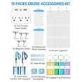 thumbnail image 7 of NiHome 19-Piece Cruise Trip Essentials Kit – Power Strip, Waterproof Phone Bags, Luggage Tag Holders, Magnetic Hooks, Cruise Card Lanyards, Towel Bands, Anti-Seasickness Bands & Shower Organizer Bag, 7 of 7