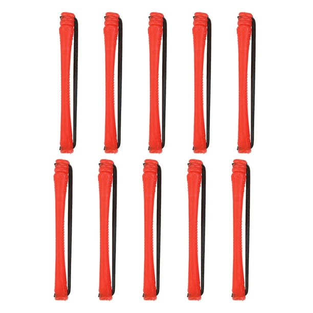 Vogacara Rizador de pelo de 10 piezas, servicio de larga duración, gran calidad, operación de estilo tonto, Color brillante, peluquería, Cuidado del cabello 0.5 cm 7 rojo 10 artículos