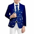 thumbnail image 2 of DHFJKG Boys Christmas Suit Jackets Formal Party Coat Xmas Printed Long-Sleeve Button-Front Slim-Fit Stretch Blazer For 3-14 Years Old Kids Soft Festive Wear, 2 of 4