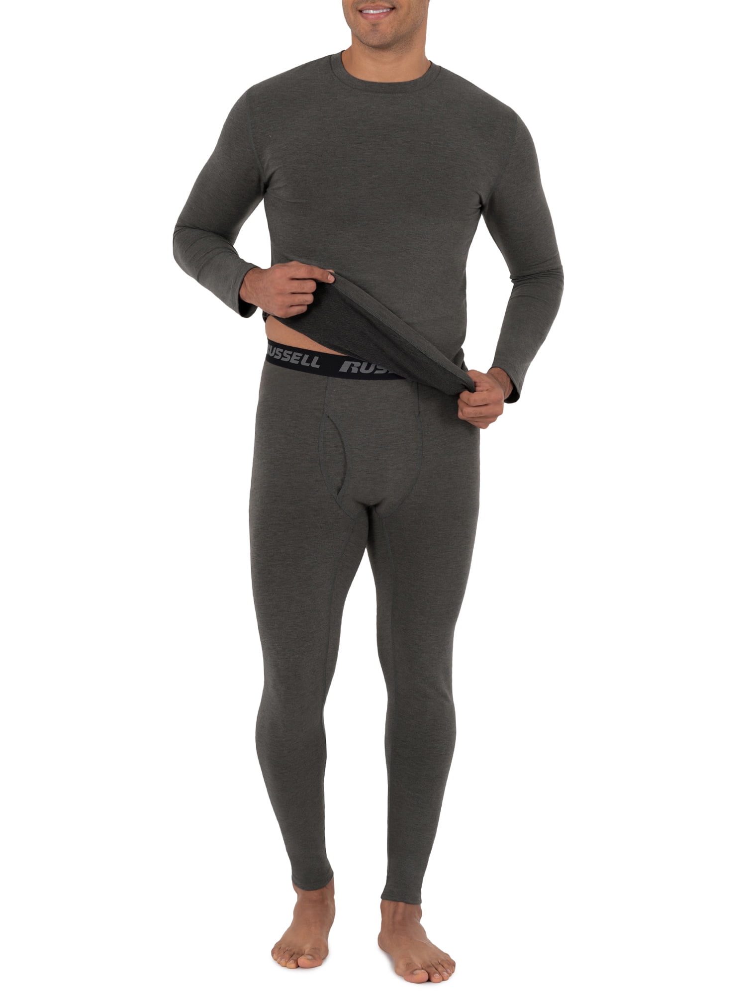Russell Men's & Big Men's Soft Tech French Terry Thermal Top, Sizes M-5XL