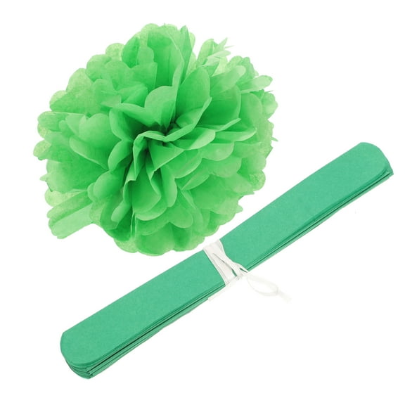 Creative Paper Pom Poms Green Birthday Decoration 20 Pcs Pendant Ball Home Wall Accent Wedding Decore