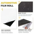 thumbnail image 4 of 1 Set Carbon Fiber Vinyl Wrap 11.81" x 5ft Self-Adhesive Car Sticker Waterproof Wrap Roll for DIY Decor Automotive Exterior Interior Protection with Scraper Tool, Black Golden, 4 of 7