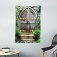 thumbnail image 1 of Rustic Tapestry, Unique Castle Traditional Middle Age Heritage Fairy Doorway Aged Entrance Picture, Wall Hanging for Bedroom Living Room Dorm Decor, 40W X 60L Inches, Brown Green, by Ambesonne, 1 of 2