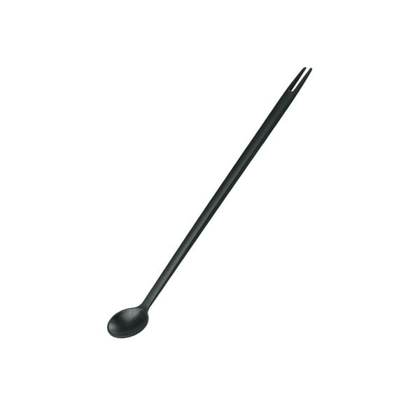 Bewildely Cuchara agitadora Tenedor de mezcla de doble extremo Bar para el hogar Postre Cupcake Cubiertos Reutilizable Vajilla de plástico Type3 NO3