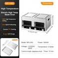 thumbnail image 2 of Electric Broiler, Electric Steak Broiler Indoor Commercial Steak Grill Automatic Steak Broiler, Time Temperature Adjustable, For Beef Chicken Vegetables, 2 of 8