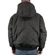 Freeze Defense Mens Winter Coat Fleece Lined Quilted Jacket (XL, Black)