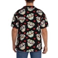 thumbnail image 3 of Yiaed colorful Skull dog flower Print Mens Casual Wrinkle Free Shirts Short Sleeve Button Down Summer Stretch Dress Shirt-X-Large, 3 of 5