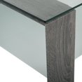thumbnail image 4 of Caleb Grey Wood Side End Table with Glass Shelf, 4 of 8