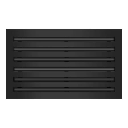 buildmart - 20x12 modern ac vent cover - decorative black aluminum air vent - standard linear slot diffuser - heating and cooling register grille for ceiling  walls & floors - texas buildmart