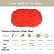 thumbnail image 4 of 2Madejas Chenilla Hilo Terciopelo Manta Hilo 2x100g/7.1oz 6 Súper Voluminoso Poliéster Suave Tejido para Ganchillo Tejedura Bolsos Bufanda Sombrero, Brillante Rojo, 4 of 7