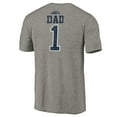 thumbnail image 3 of Men's Gray Denver Nuggets Greatest Dad Tri-Blend T-Shirt, 3 of 3