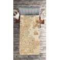 thumbnail image 2 of Ambesonne Cream Quilted Coverlet 2 Pcs, Antique Treasure, Twin Size, Cream, 2 of 2